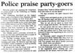 Police praise party-goers - Nelson Mail, 4 January 1997