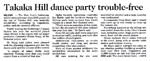 Takaka Hill dance party trouble-free - Christchurch Press (1st edition), 5 January 1999