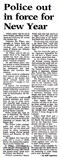 Police out in force for New Year - Nelson Mail, 31 December 1998