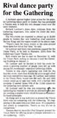 Rival dance party for the Gathering - Evening Post, 6 November 2000