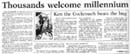 Thousands welcome millennium - Nelson Mail, 1 January 2000