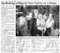 Gathering refugees find haven at college - Nelson Mail, 4 January 2000